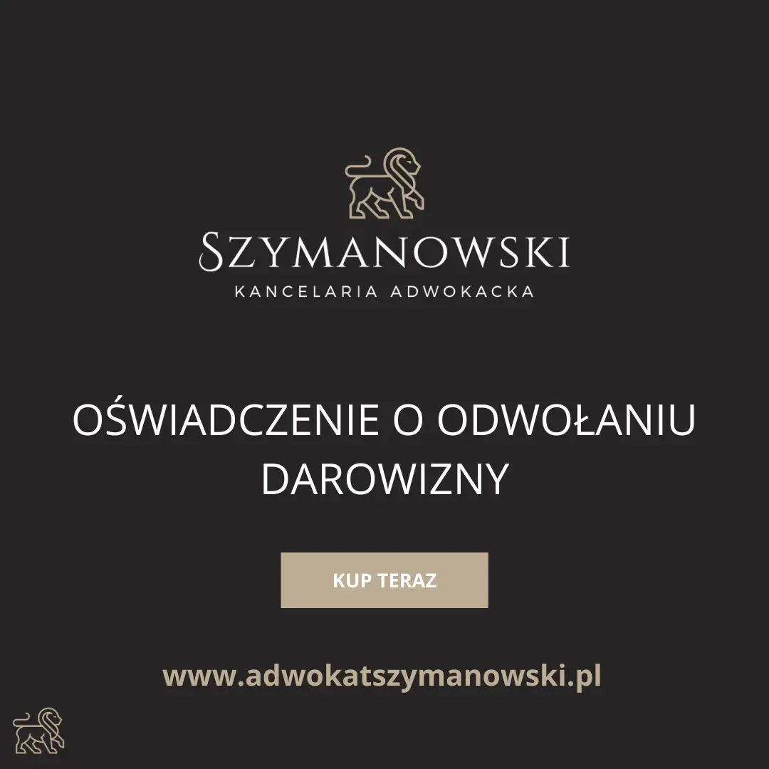Infografika dobry Adwokat Gdańsk Paweł Szymanowski Sklep Internetowy. Umowa darowizny, Gotowy Wzór Umowy