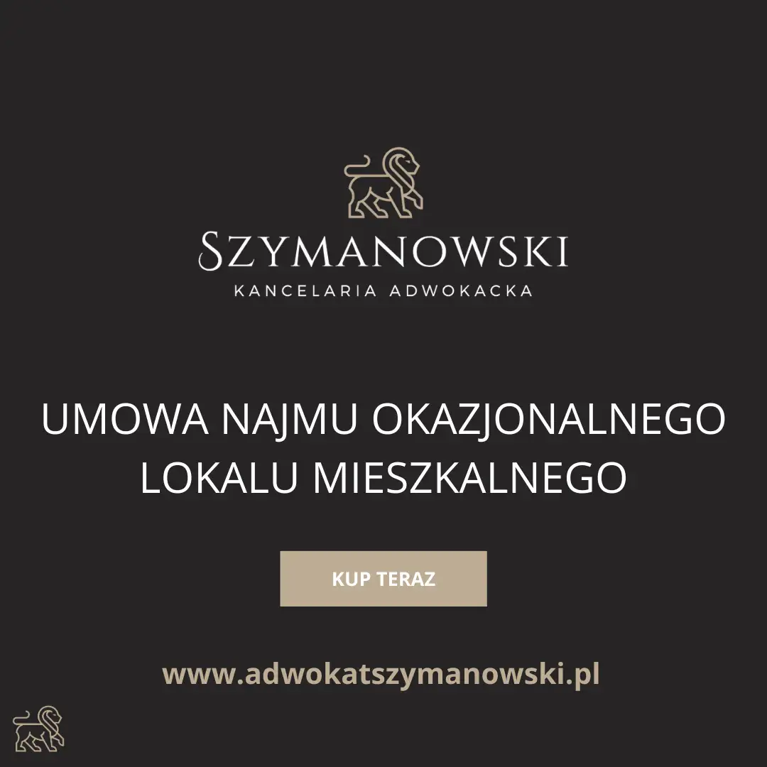 Infografika dobry Adwokat Gdańsk Paweł Szymanowski Sklep Internetowy. Umowa najmu okazjonalnego lokalu mieszkalnego, Gotowy Wzór Umowy