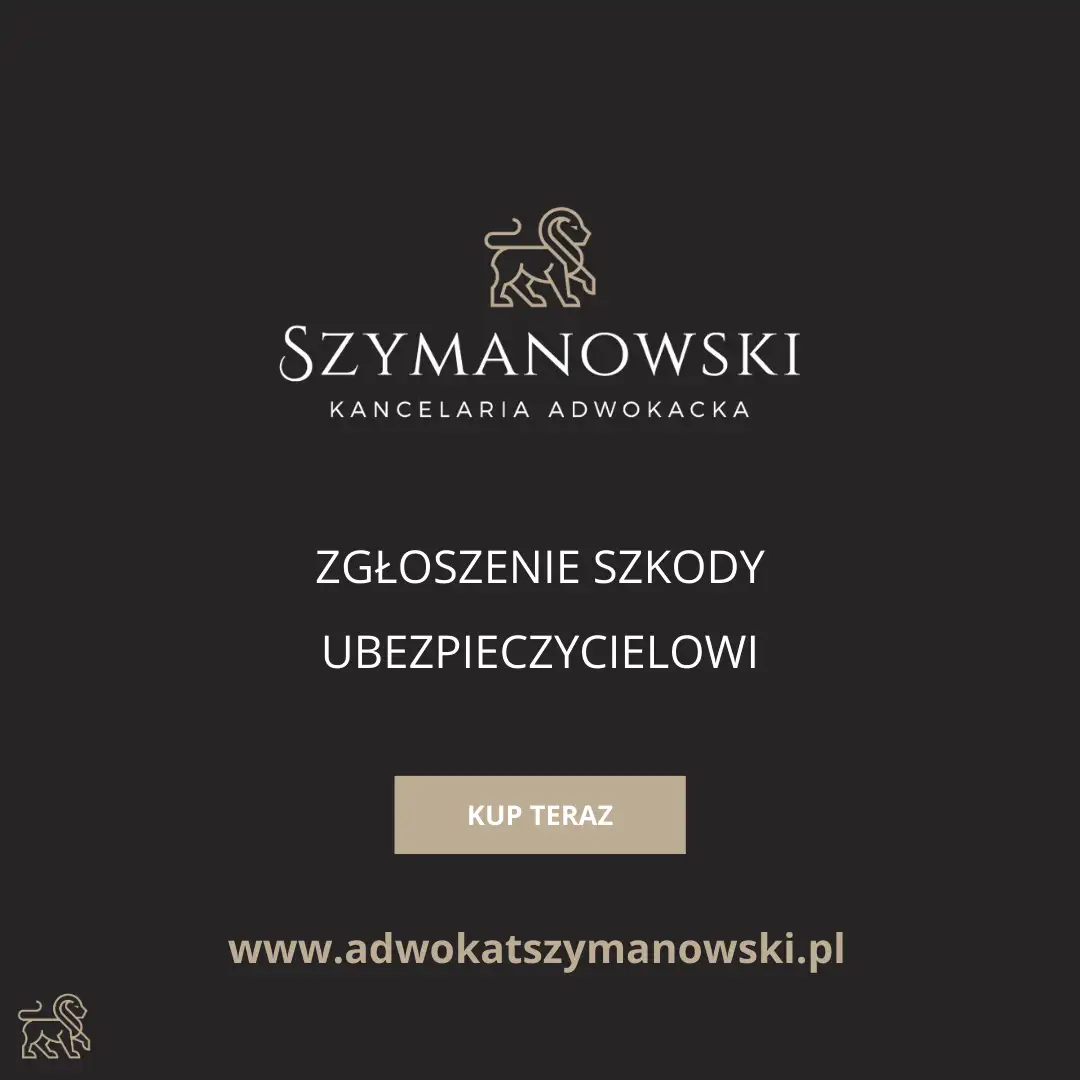 Infografika dobry Adwokat Gdańsk Paweł Szymanowski Sklep Internetowy. Zgłoszenie szkody Ubezpieczycielowi, Gotowy Wzór Pisma